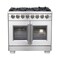 Forno Capriasca 36In. Freestanding French Door Dual Fuel Range FFSGS6387-36 - alternate 1